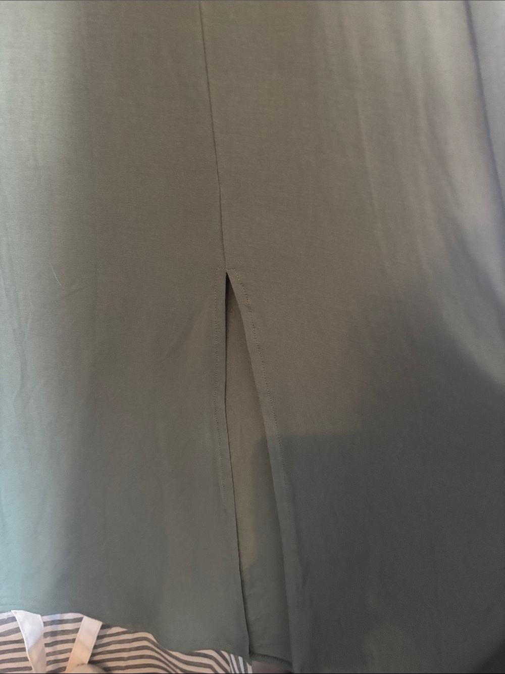 Women's Olive Drawstring Maxi Skirt - Picture 3 of 5